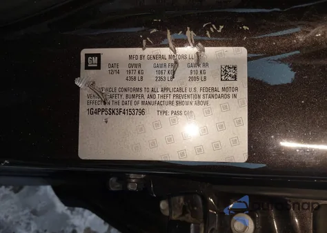 2015 Buick Verano from USA, damaged, VIN 1G4PP5SK3F4153796